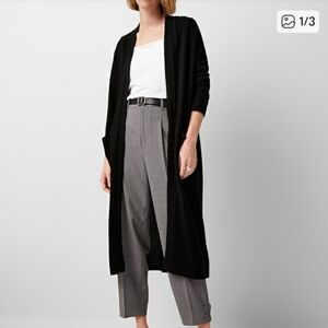 Halogen Cashmere Wool Blend Sweater Open Long cardigan